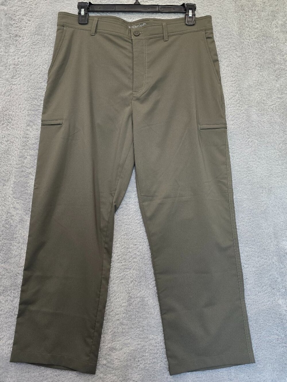 Solaris Men's Stretch Outdoor Sport Pants Size 36 X 27.5 Olive Green NWOT